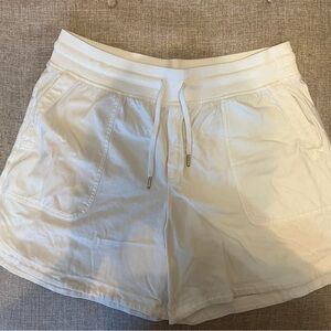 White Athleta Cotton Shorts